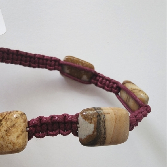 NWT Free People Sweet Carolina Choker Tan Ocean Jasper - Picture 7 of 9